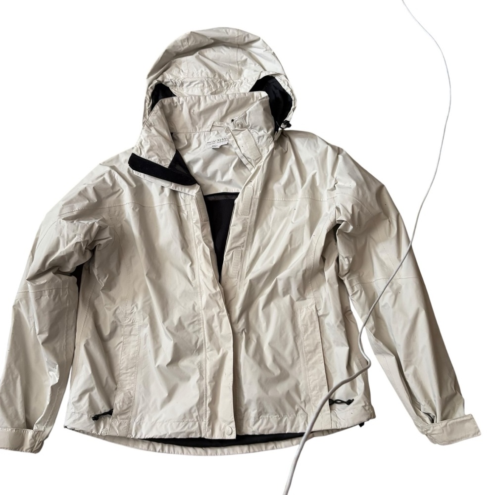 Royal Robbins Men’s XL Nylon Hooded Windbreaker Jacket - Cream/Beige